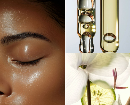 the glow code | skincare secrets & essentials cover photo collage