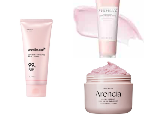 Pink skincare routine💗💖🌸💘💝🌷🩷 cover photo collage