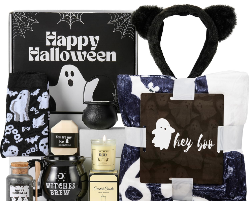 Boo basket and Halloween party finds! cover photo collage