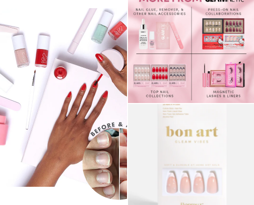 Nails gels, press ons, polish etc cover photo collage