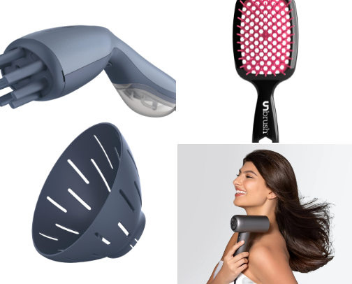 Curly hair tool box cover photo collage