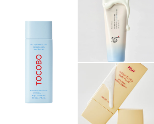 Lightweight Korean sunscreens for combination and oily skin ( also acne prone) cover photo collage