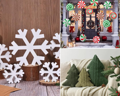 Christmas Decorations: Cozy, Festive & Stylish Holiday Decor Ideas for Your Home cover photo collage