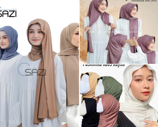JILBAB PASHMINA WANITA DEWASA cover photo collage