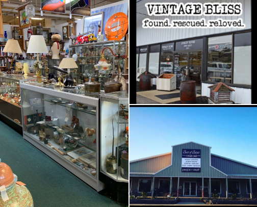 Favorite vintage shops cover photo collage