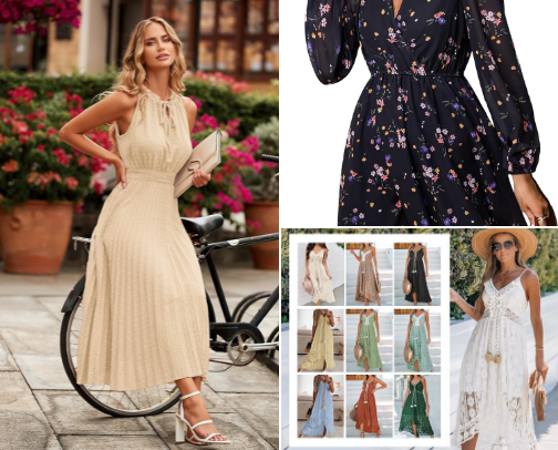 Amazon dresses for you! cover photo collage