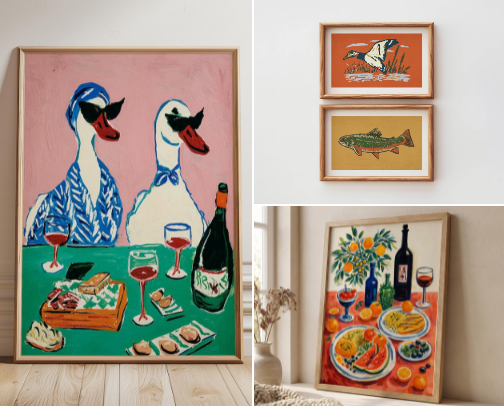 Art Print 🖼🎨🧁🍰🍔 cover photo collage