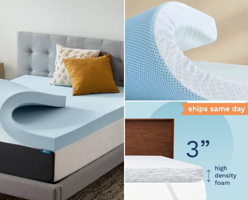 Comfy memory foam mattress toppers cover photo collage