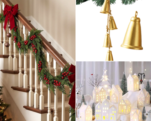 Cozy Christmas Decor & Post-Holiday Organization Essentials cover photo collage
