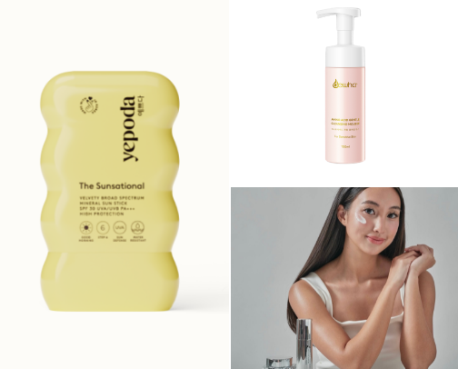 Skincare cover photo collage