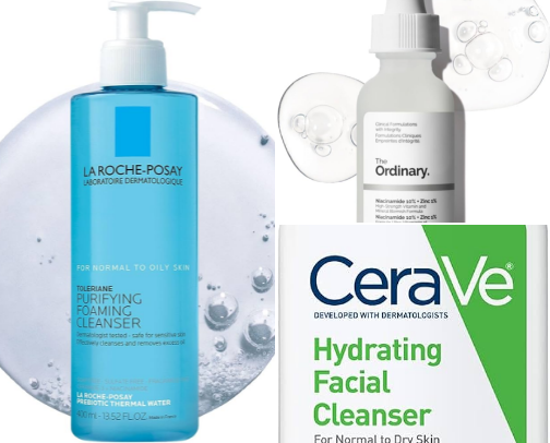 ✨ Best Skincare Products for Clear Skin | Acne, Hydration & Glow🌿 cover photo collage