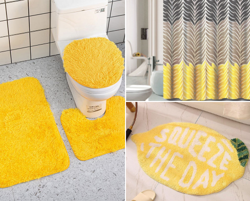 Sunny Yellow Bathroom Must-Haves cover photo collage
