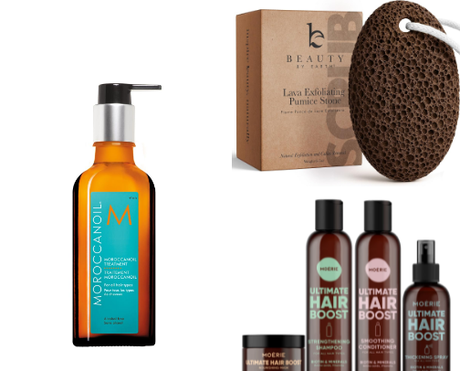Mom beauty products cover photo collage