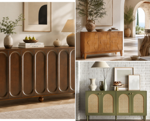 Sideboards & Buffets for a Well-Balanced Dining Room cover photo collage