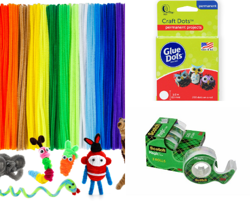 Craft kits elements for children crafting cover photo collage