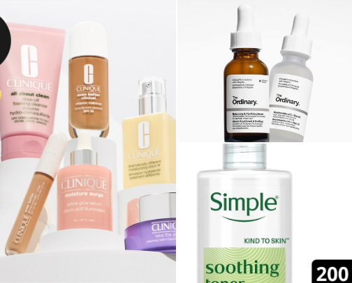 Skin care cover photo collage