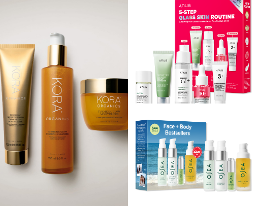Glow and go: glowy skin essentials cover photo collage