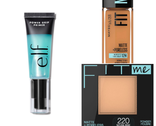 What I keep in my everyday makeup bag 💄(drug store edition) cover photo collage