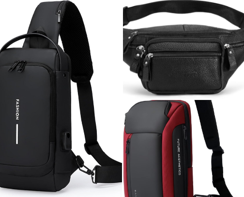 Fashionable Bags, Travel Backpacks, Wallets For Men. cover photo collage