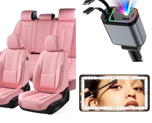 Car Accessories (Pink Edition) cover photo collage