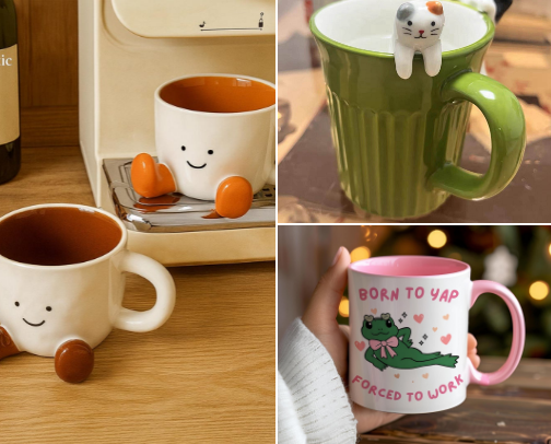 Cute Mugs to Brighten Every Sip cover photo collage