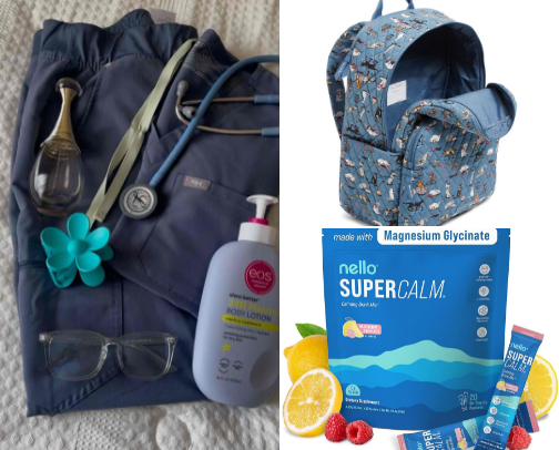 What’s in my work bag 👜👩🏽‍⚕️🤎 cover photo collage