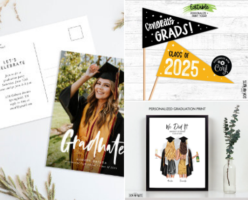 Grad Party Essentials: Unique Gifts & Decor Ideas! cover photo collage