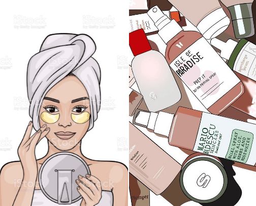 skin care🧴🧼 cover photo collage