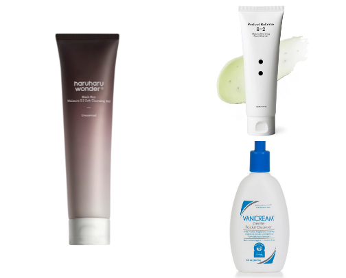 acne-safe skincare routine for glass skin! cover photo collage