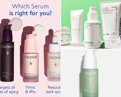 My top skincare recs cover photo collage