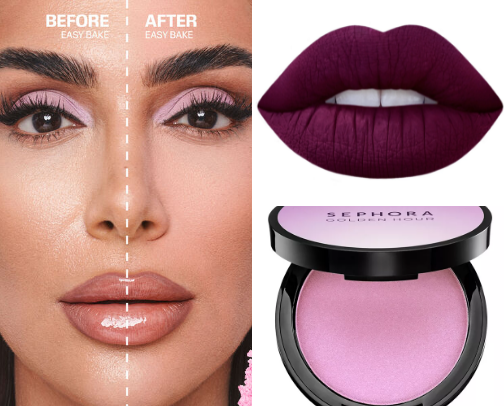 Purple makeup to cheer up 2025 cover photo collage