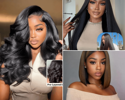 Affordable Stylish Wigs cover photo collage
