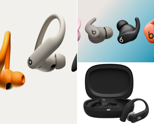 Workout Headphones for Gym Sessions and Running cover photo collage