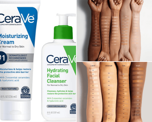 Skin care and make up x cover photo collage