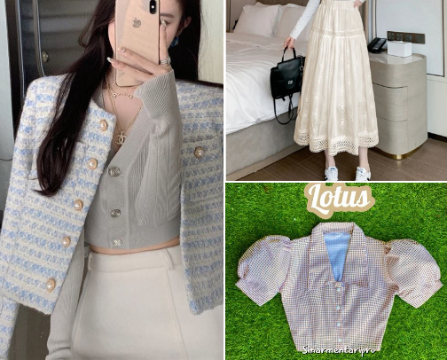 Outfit Korean style cover photo collage