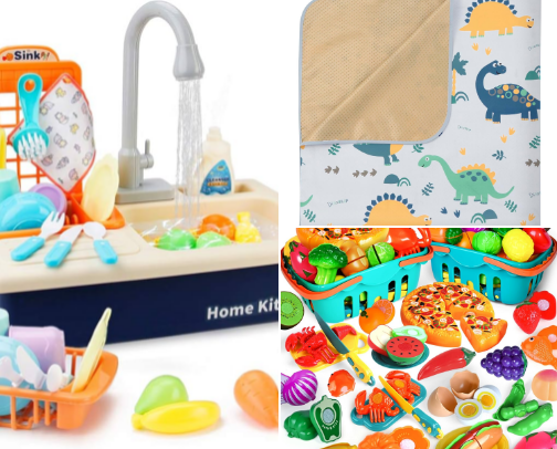 DIY Toddler Water Play Sink | Real-Water Play Kitchen for Kids cover photo collage