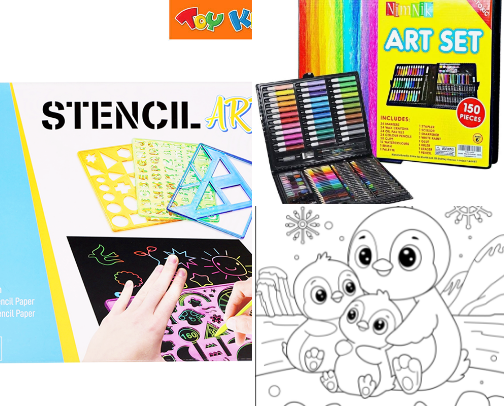 Art Supplies For Kids cover photo collage