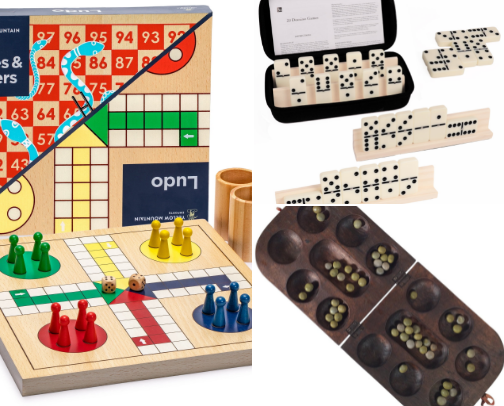 Classic Traditional Board, Dice & Card Games cover photo collage