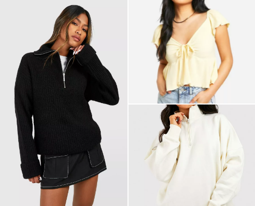 Boohoo outfits cover photo collage
