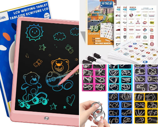 Car ride activities to keep those kids busy that aren't tech! cover photo collage