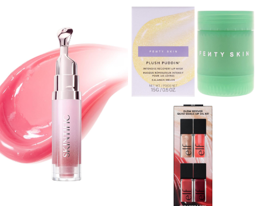 Soft lips cover photo collage