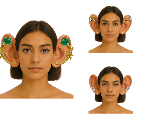 What you'll find in my earcuff drawer cover photo collage