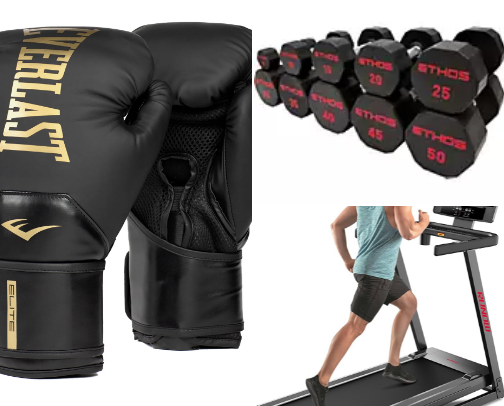 Boxing equipment cover photo collage