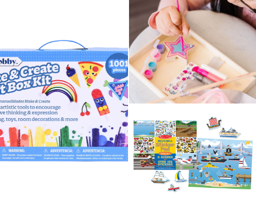 ART AND CRAFTS SUPPLIES FOR KIDS cover photo collage