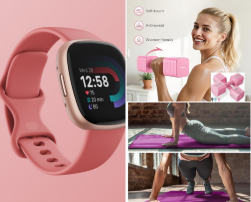 Premium Home Workout Gear – Bands, Dumbbells & More cover photo collage