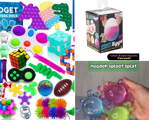 Fidgets for kids cover photo collage