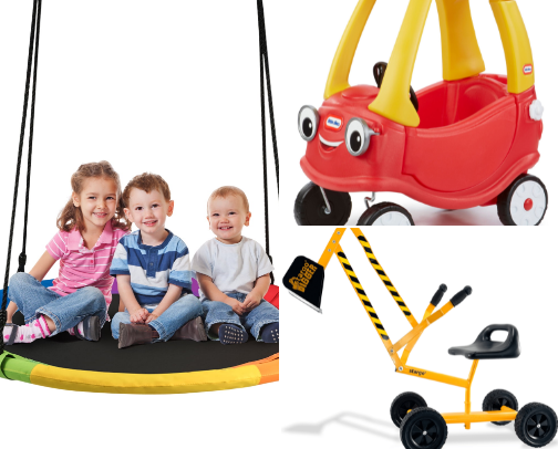 Outdoor toys cover photo collage