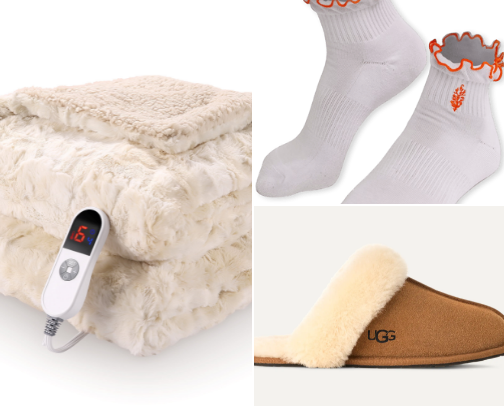 Cozy winter day necessities cover photo collage