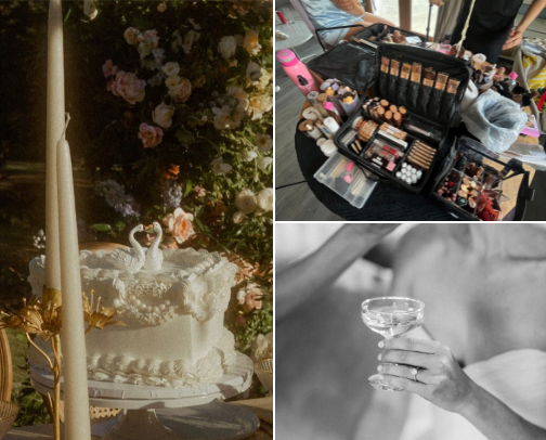Wedding day beauty favs cover photo collage