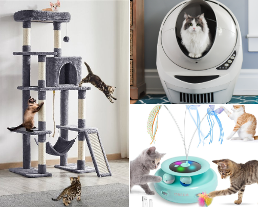 Cat lovers all your needs cover photo collage